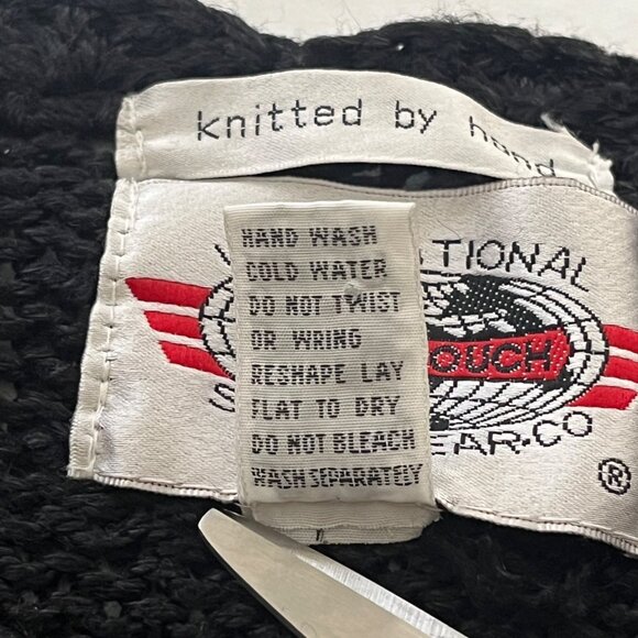 Vtg Hand Knitted Whimsigoth Sweater Vest 1X Folk Art Cottage Eclectic Grandma - Picture 7 of 7